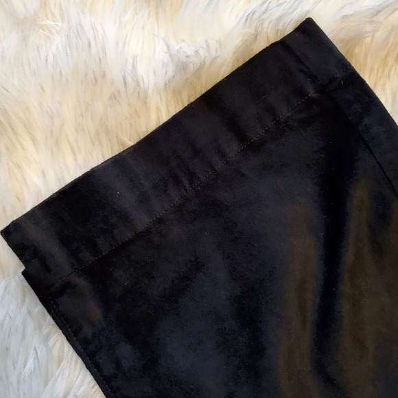 7 For All Mankind Black Velvet Wide Leg Trouser Jeans New - Picture 2 of 9
